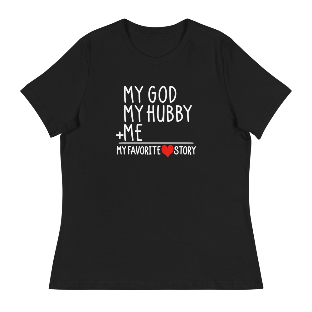 Black tshirt "My God, My Hubby + Me
