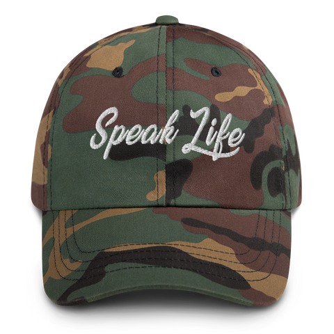 Speak Life Dad Hat w/ White Letters