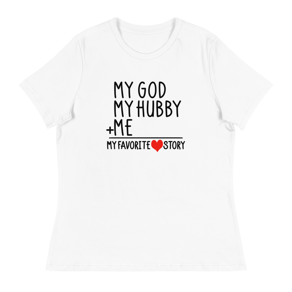 White tshirt "My God, My Hubby + Me